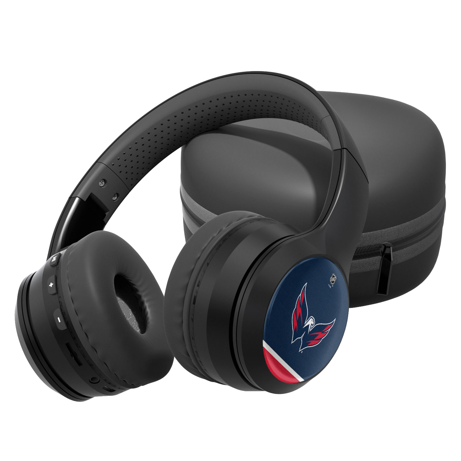 Washington Capitals Stripe Design Wireless Bluetooth Headphones With Case