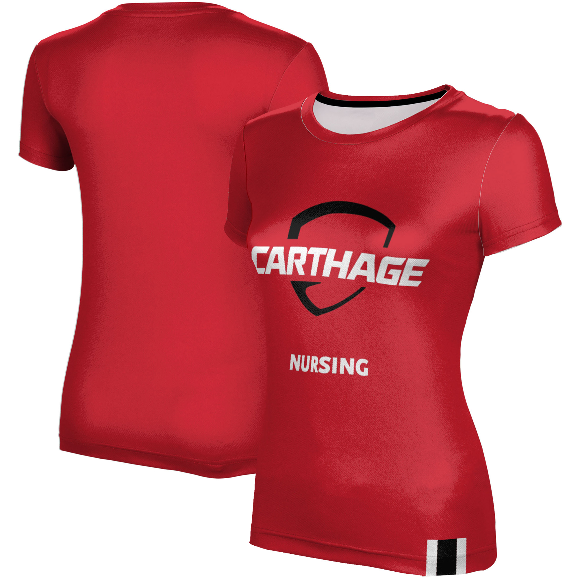 Women's Red Carthage Firebirds Nursing T-Shirt
