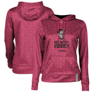 Women's Crimson Belmont Abbey Crusaders Tennis Pullover Hoodie