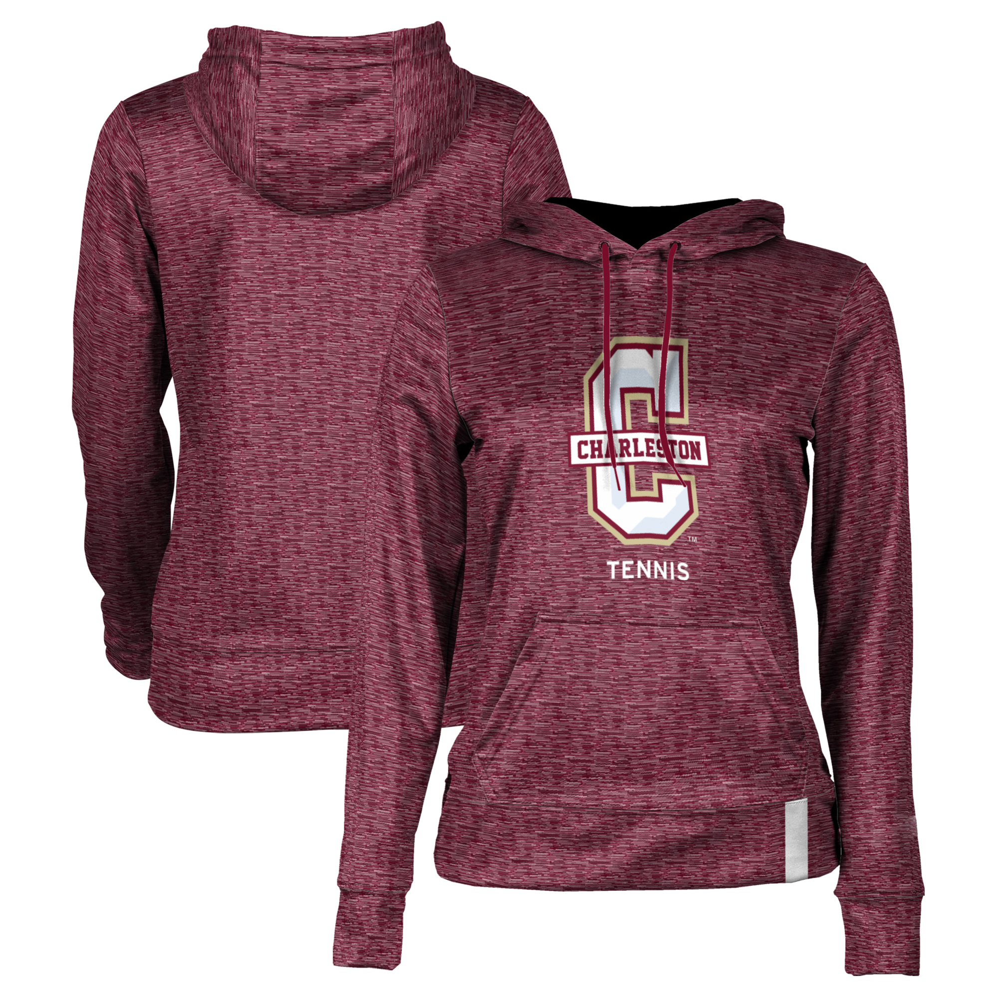 Women's Maroon Charleston Cougars Tennis Pullover Hoodie