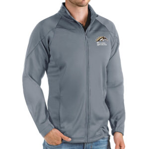 Men's Antigua Steel Western Michigan Broncos Links Full-Zip Golf Jacket