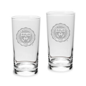 Pennsylvania Quakers 2-Piece 10oz. Highball Glass Set