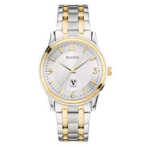 Bulova Silver/Gold Vanderbilt Commodores Classic Two-Tone Round Watch