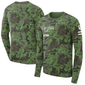 Men's Nike Camo Oklahoma Sooners Military Long Sleeve T-Shirt