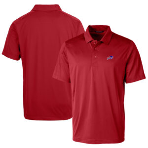 Men's Cutter & Buck Red Buffalo Bills Logo Prospect Textured Stretch Polo