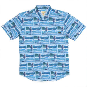 Men's Blue Bret Hart Deep Thoughts Button-Down Shirt