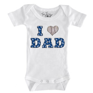 Infant Tiny Turnip White Los Angeles Dodgers I Love Dad Bodysuit
