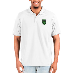 Men's Antigua White Austin FC  Solid Pique Polo