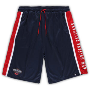 Men's Fanatics Navy New Orleans Pelicans Big & Tall Referee Iconic Mesh Shorts