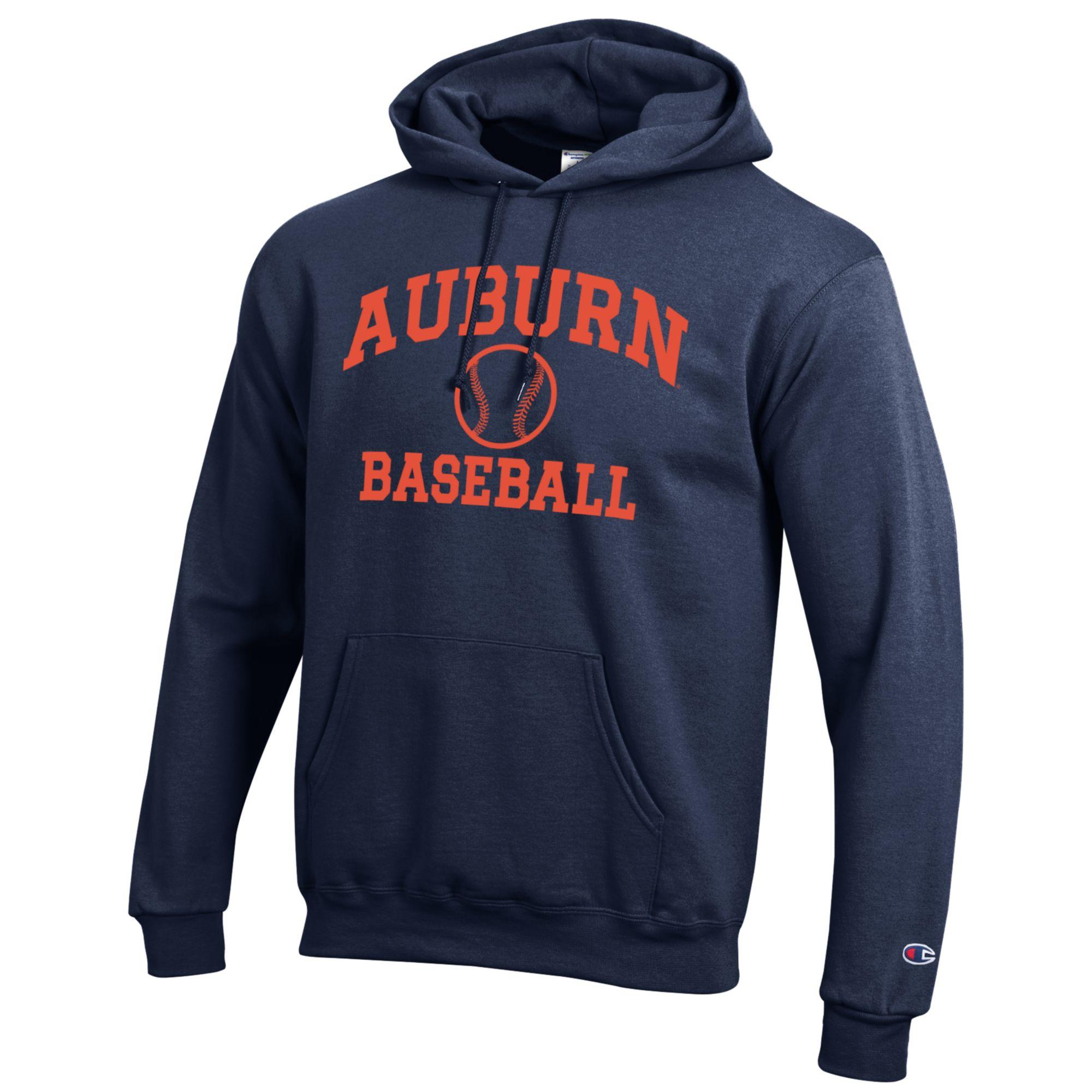 Men's Champion Navy Auburn Tigers Baseball Icon Pullover Hoodie - Image 6