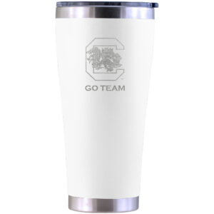 South Carolina Gamecocks Personalized 30oz. Laser Etched White Tumbler