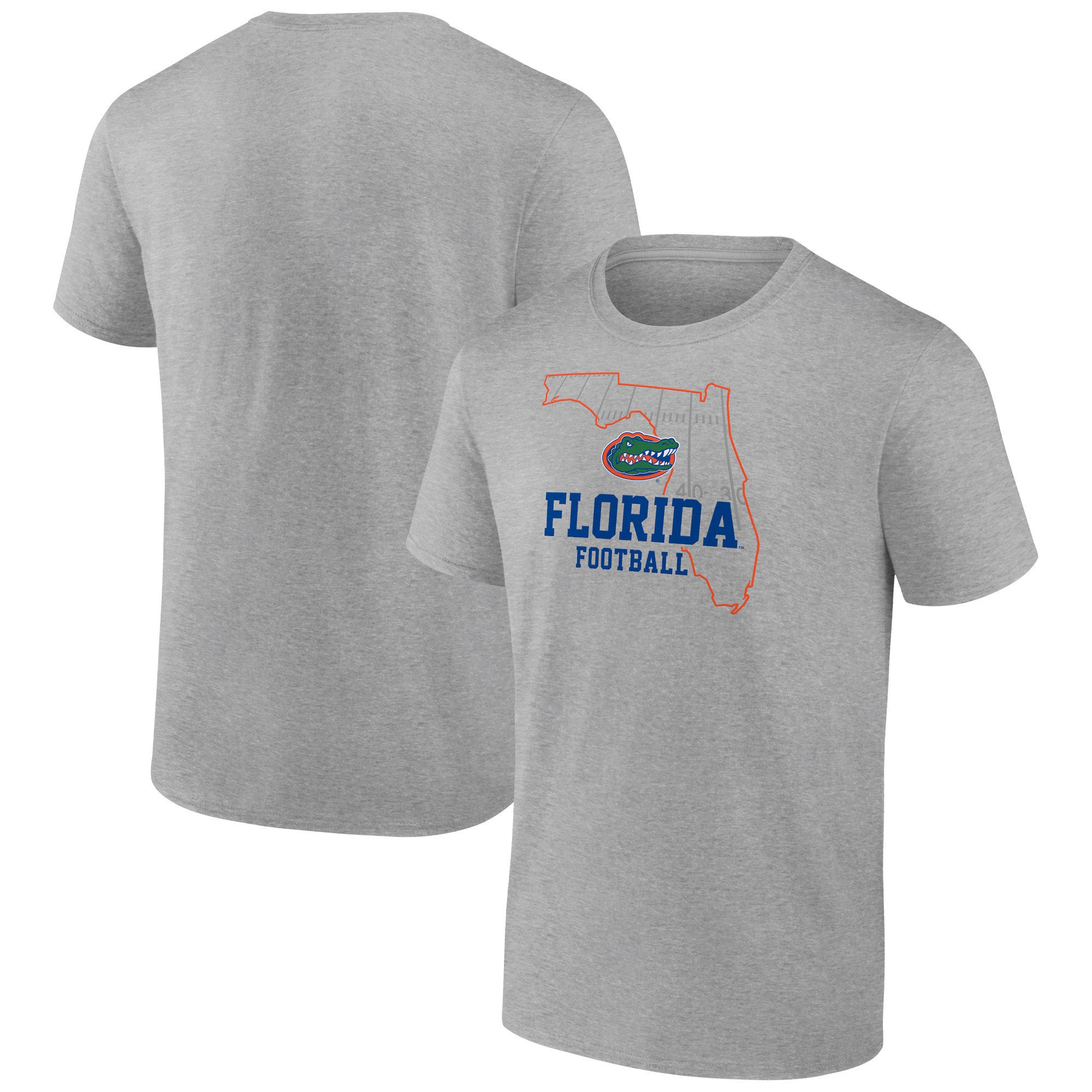Men's Heather Gray Florida Gators State Field T-Shirt - Image 5