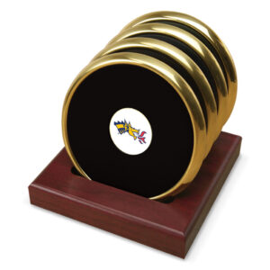 Gold Drexel Dragons Team Logo 4-Piece Coaster Set