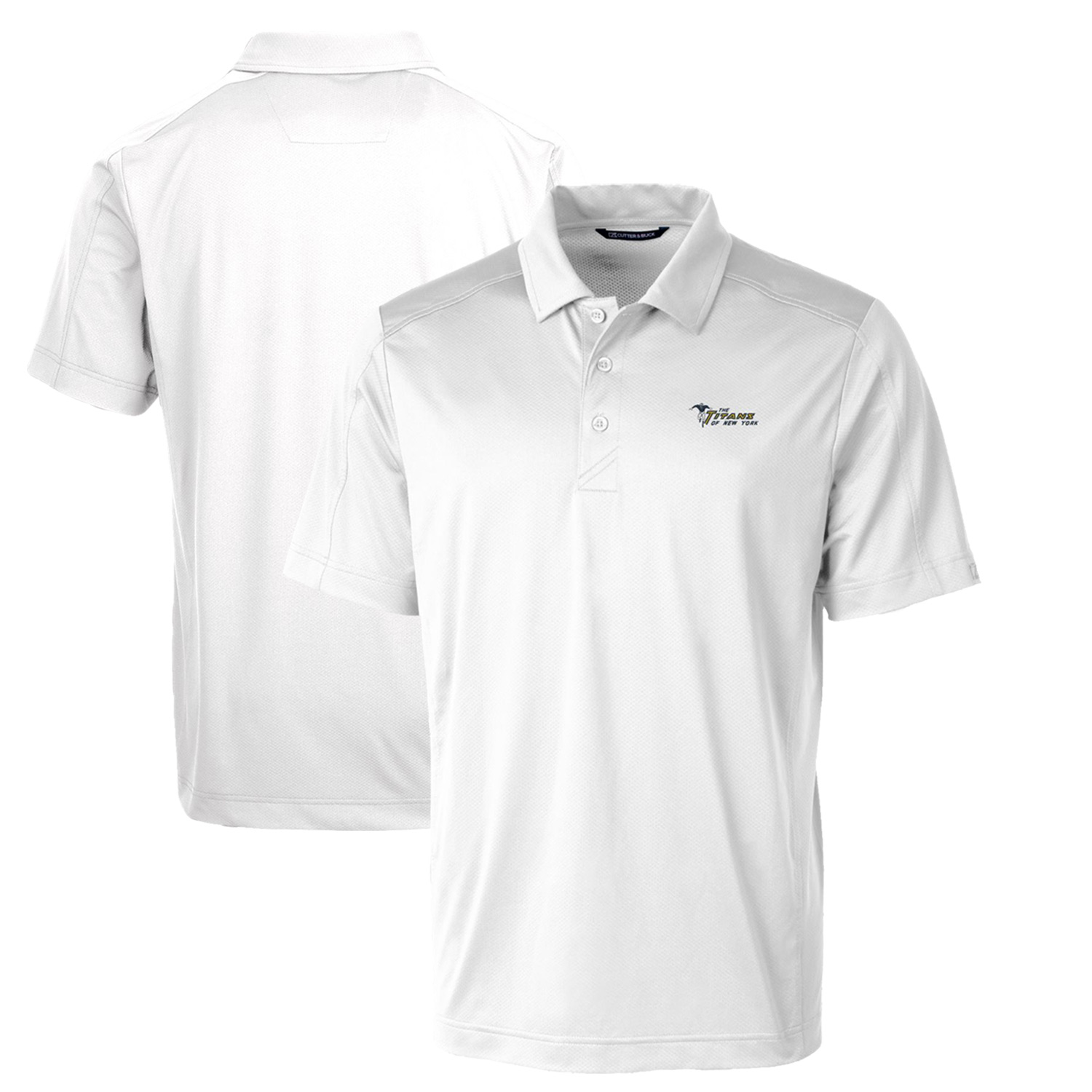 Men's Cutter & Buck White New York Jets Throwback Logo Big & Tall Prospect Textured Stretch Polo