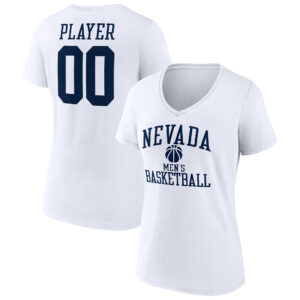 Women's White Nevada Wolf Pack Men's Basketball Pick-A-Player NIL Gameday Tradition V-Neck T-Shirt