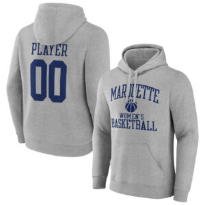 Men's Gray Marquette Golden Eagles Women's Basketball Pick-A-Player NIL Gameday Tradition Pullover Hoodie