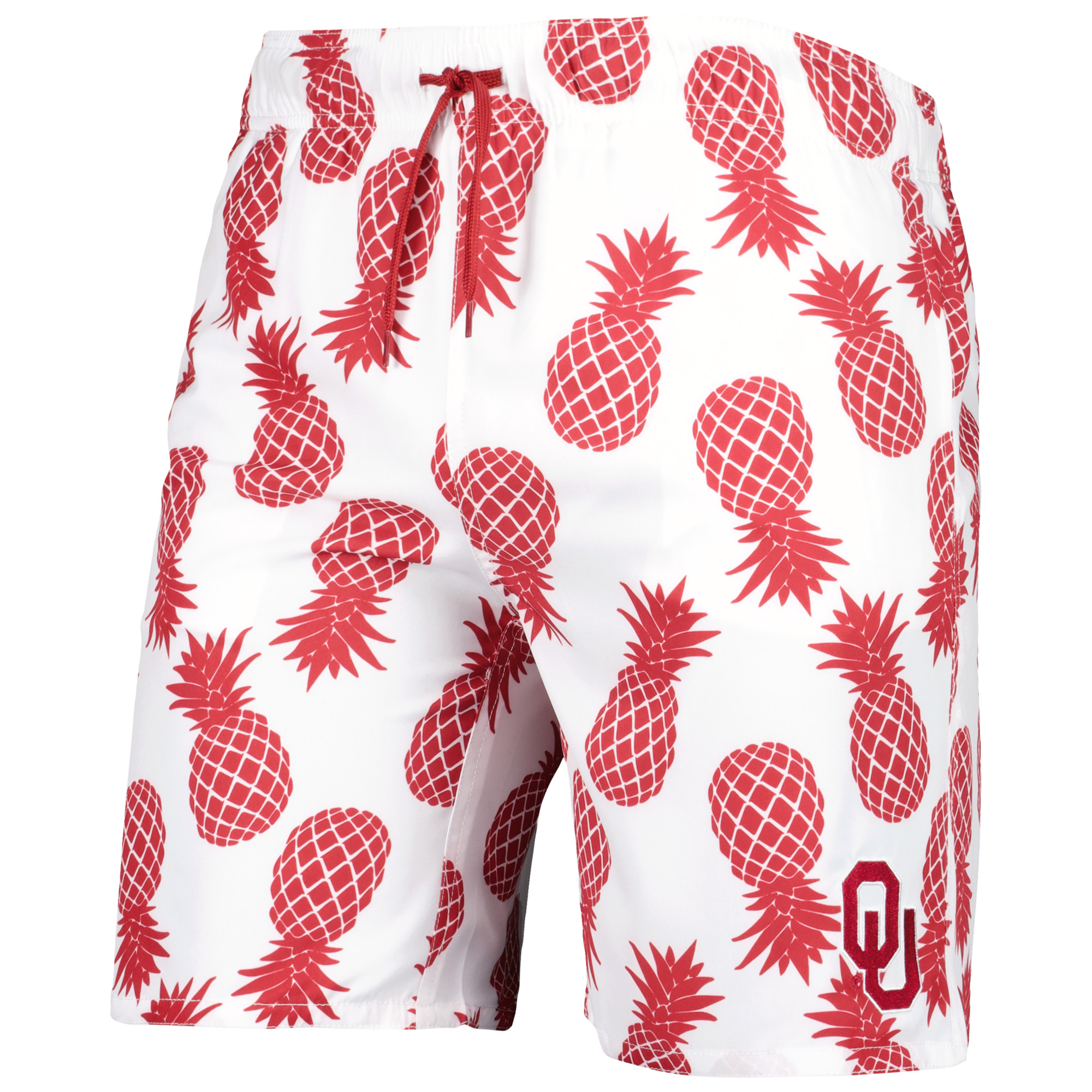 Men's Colosseum White Oklahoma Sooners Pineapples Swim Shorts - Image 3