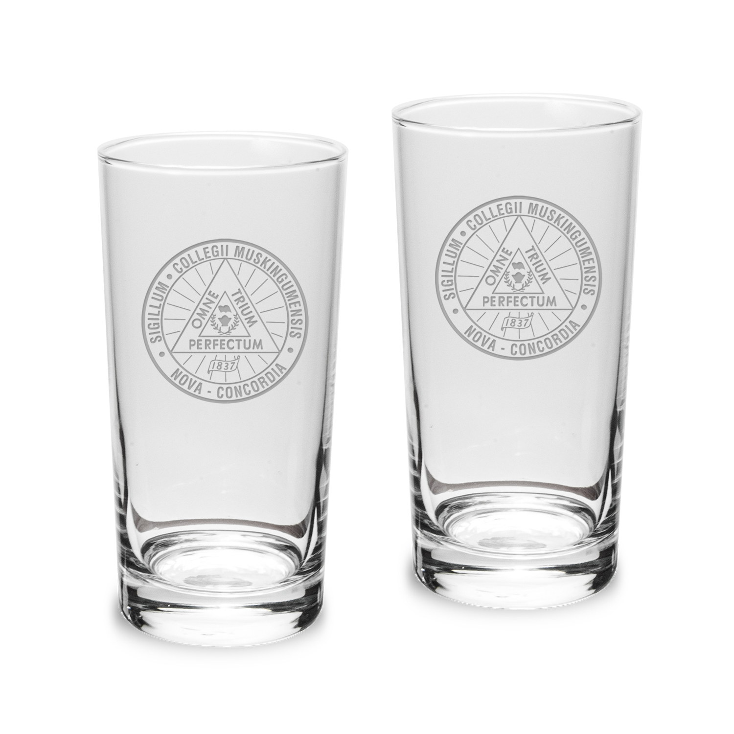 Muskingum Muskies Team Graphic Two-Piece 10oz. Highball Glass Set
