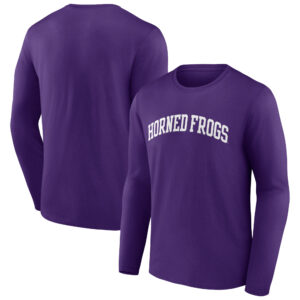 Men's Purple TCU Horned Frogs Basic Arch Long Sleeve T-Shirt