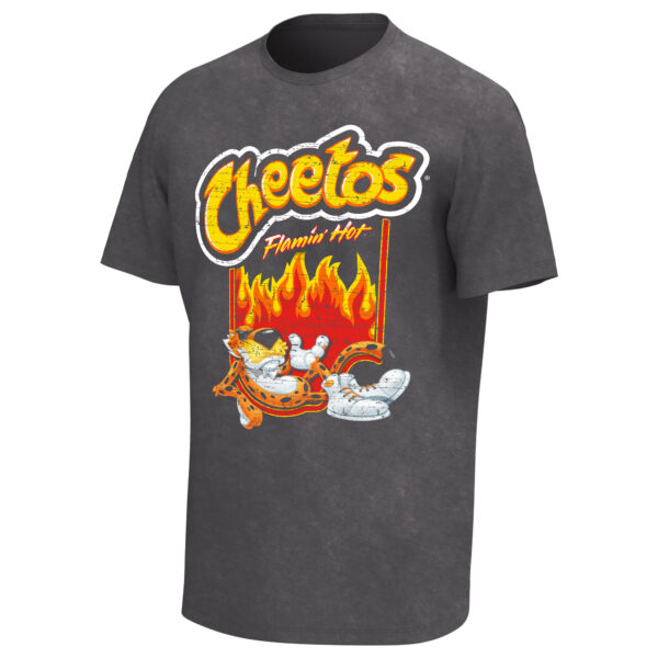 Men's Black Cheetos Flamin' Hot Washed T-Shirt - Image 3