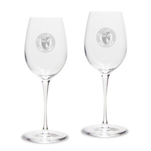 Siena Heights Saints 12oz. Two-Piece Luigi Bormioli Titanium White Wine Glass Set
