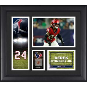 Derek Stingley Jr. Houston Texans Framed 15" x 17" Player Collage with a Piece of Game-Used Ball