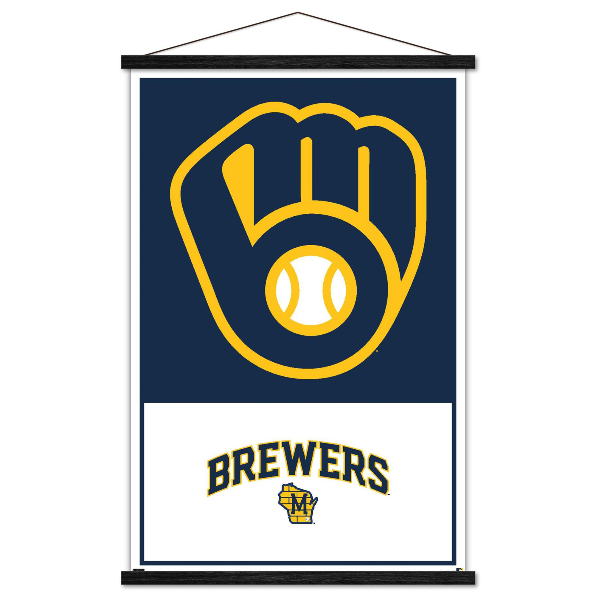 Milwaukee Brewers 24" x 34.75" Magnetic Framed Logo Poster - Image 5