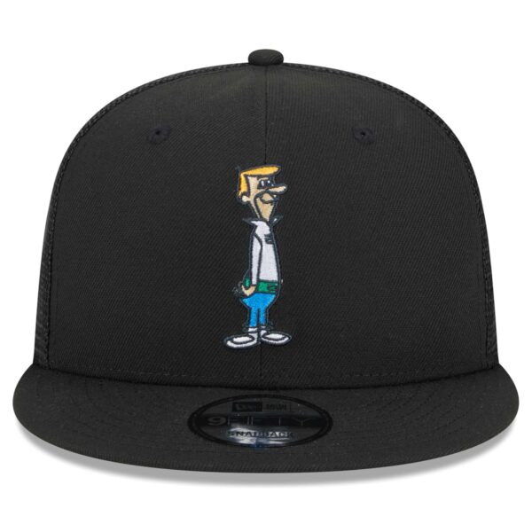Men's New Era Black The Jetsons George Jetson Trucker 9FIFTY Snapback Hat - Image 8