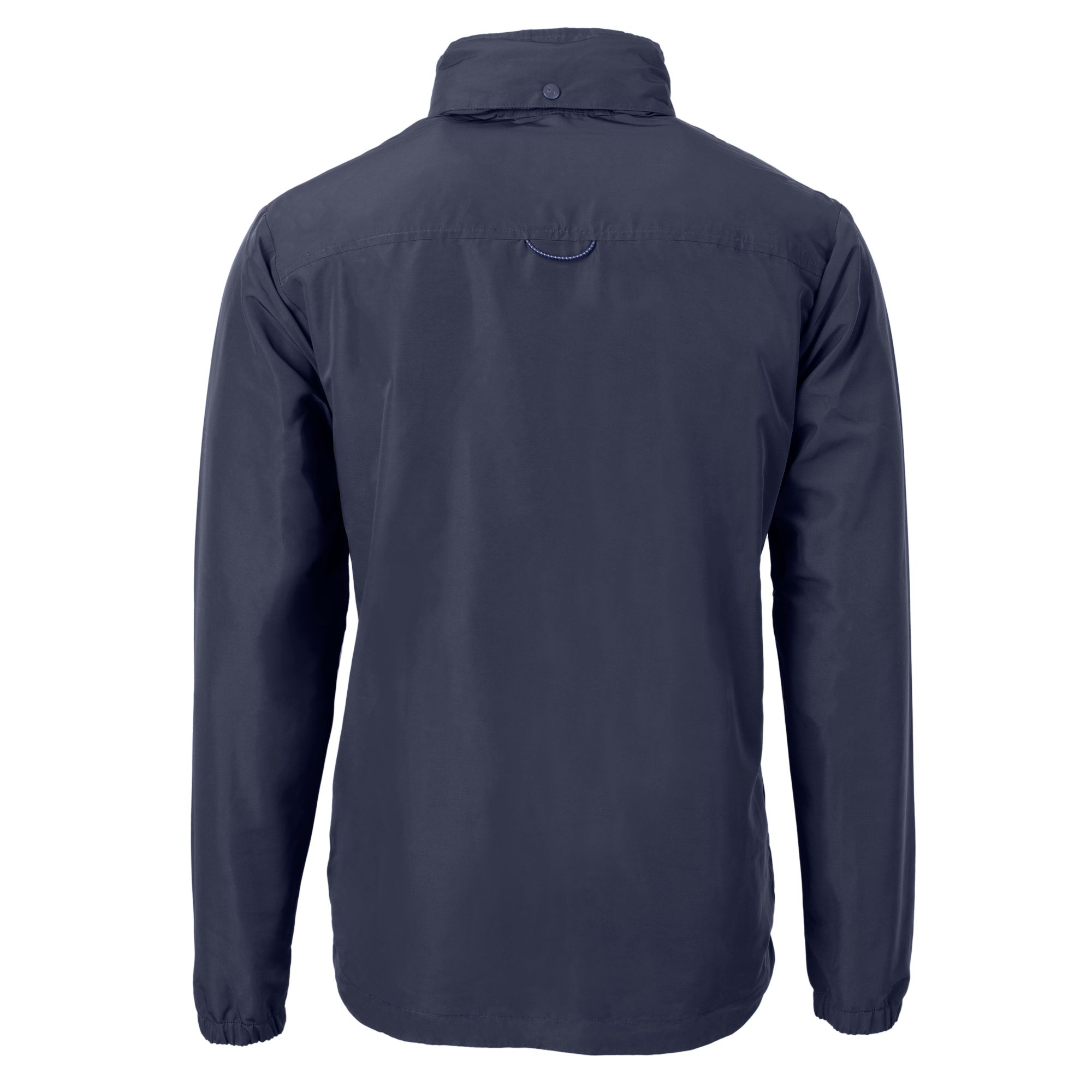 Men's Cutter & Buck Navy Xavier Musketeers Big & Tall Charter Eco Knit Recycled Full-Zip Jacket - Image 4