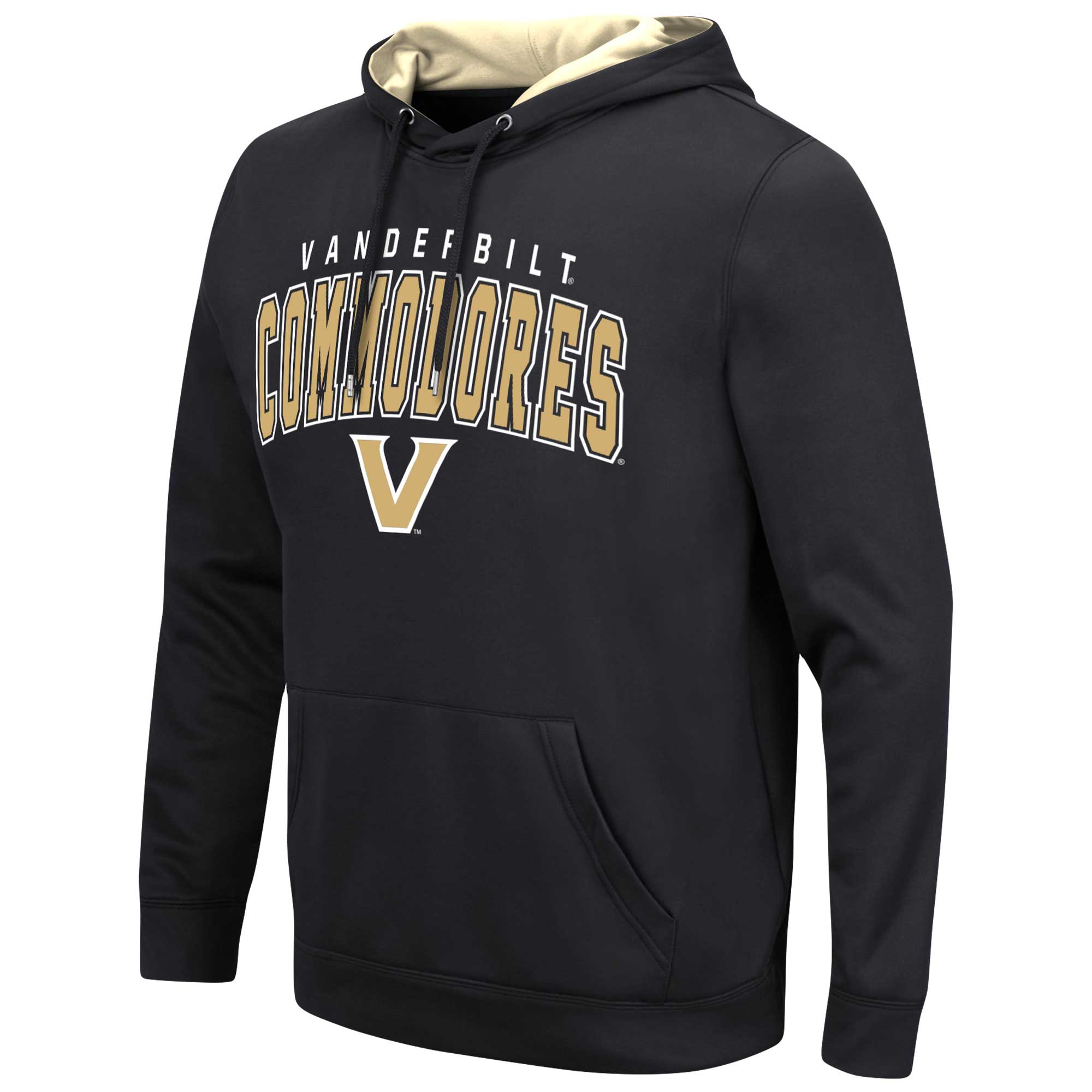 Men's Colosseum Black Vanderbilt Commodores Resistance Pullover Hoodie - Image 3