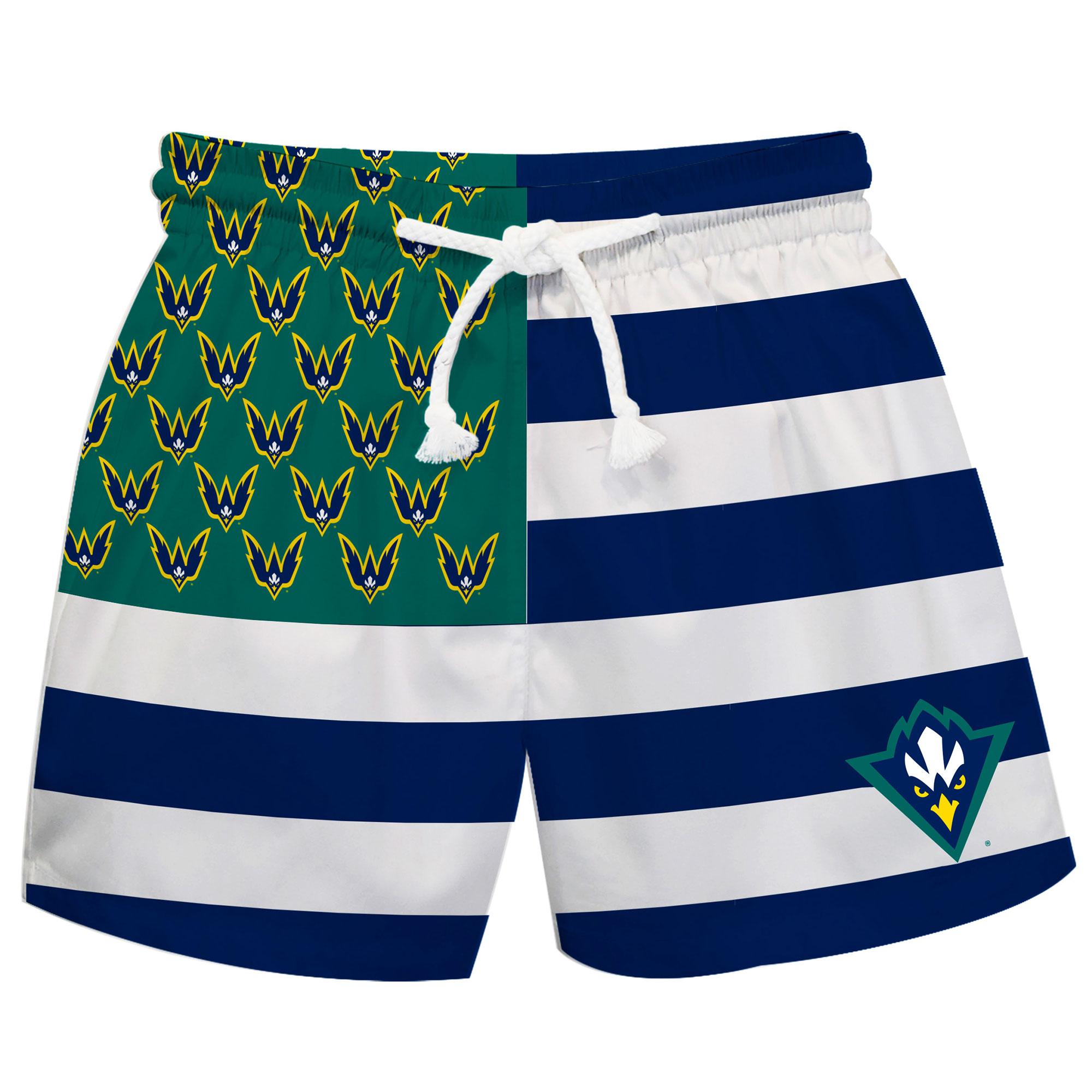 Toddler Vive La Fete Blue/Teal UNC Wilmington Seahawks Flag Swim Trunks