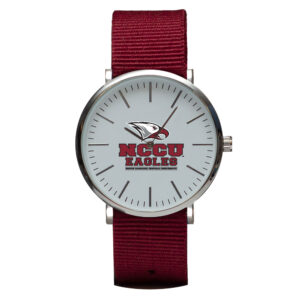 Maroon North Carolina Central Eagles Stitch Nylon Strap Watch