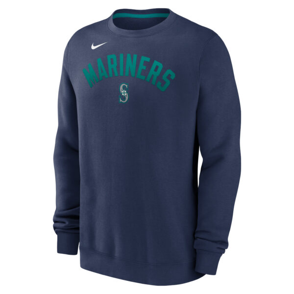 Men's Nike Navy Seattle Mariners Classic Fleece Performance Pullover Sweatshirt - Image 6