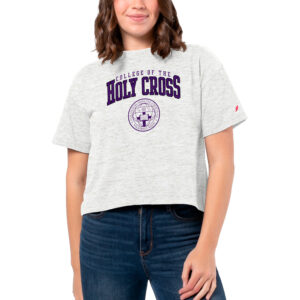 Women's League Collegiate Wear  White Holy Cross Crusaders Intramural Midi Tri-Blend T-Shirt