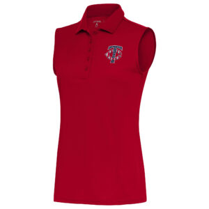 Women's Antigua  Red Minnesota Twins Patriotic Sleeveless Tribute Polo