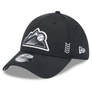Men's New Era  Black Colorado Rockies 2024 Clubhouse 39THIRTY Flex Fit Hat