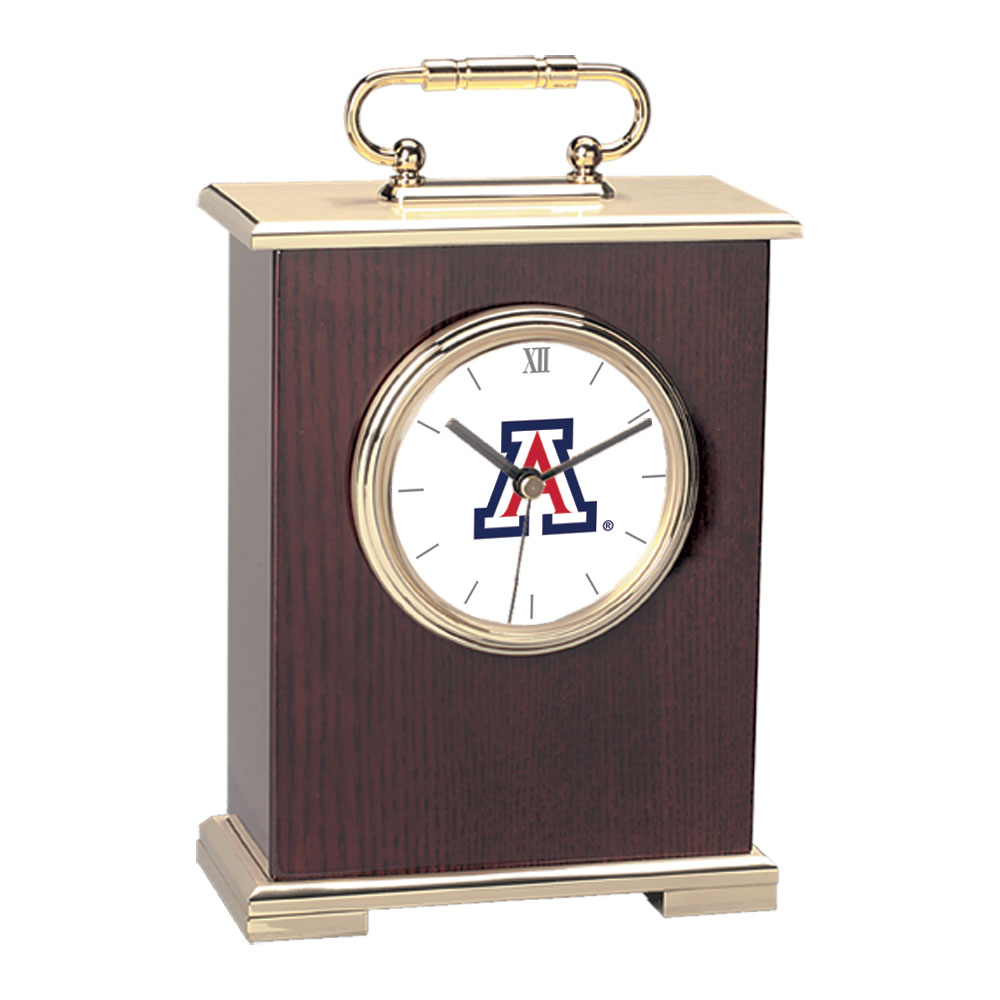 Gold Arizona Wildcats Carriage Clock