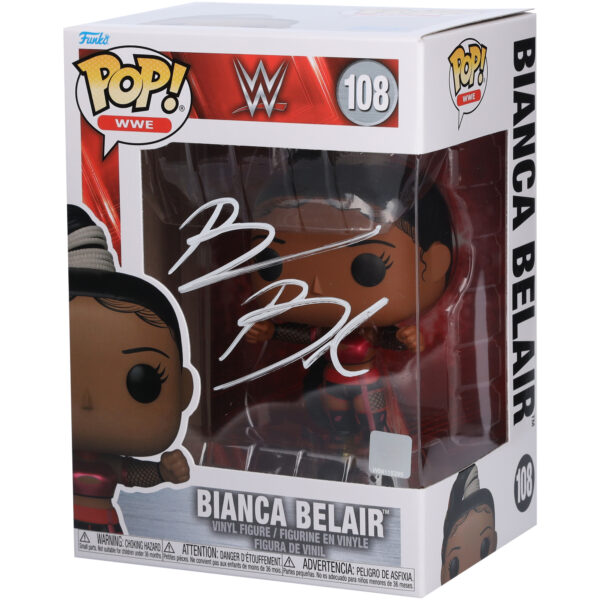 Bianca Belair WWE Autographed WrestleMania 38 #108 Funko Pop! Figurine