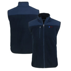 Men's Cutter & Buck  Navy Fairleigh Dickinson Knights Big & Tall Cascade Eco Sherpa Fleece Full-Zip Vest