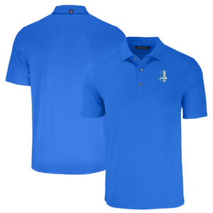 Men's Cutter & Buck  Blue Detroit Lions Throwback Forge Eco Stretch Recycled Polo