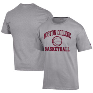 Men's Champion  Gray Boston College Eagles Icon Logo Basketball Jersey T-Shirt