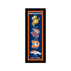 Denver Broncos 12" x 36" Logo Heritage Framed Banner
