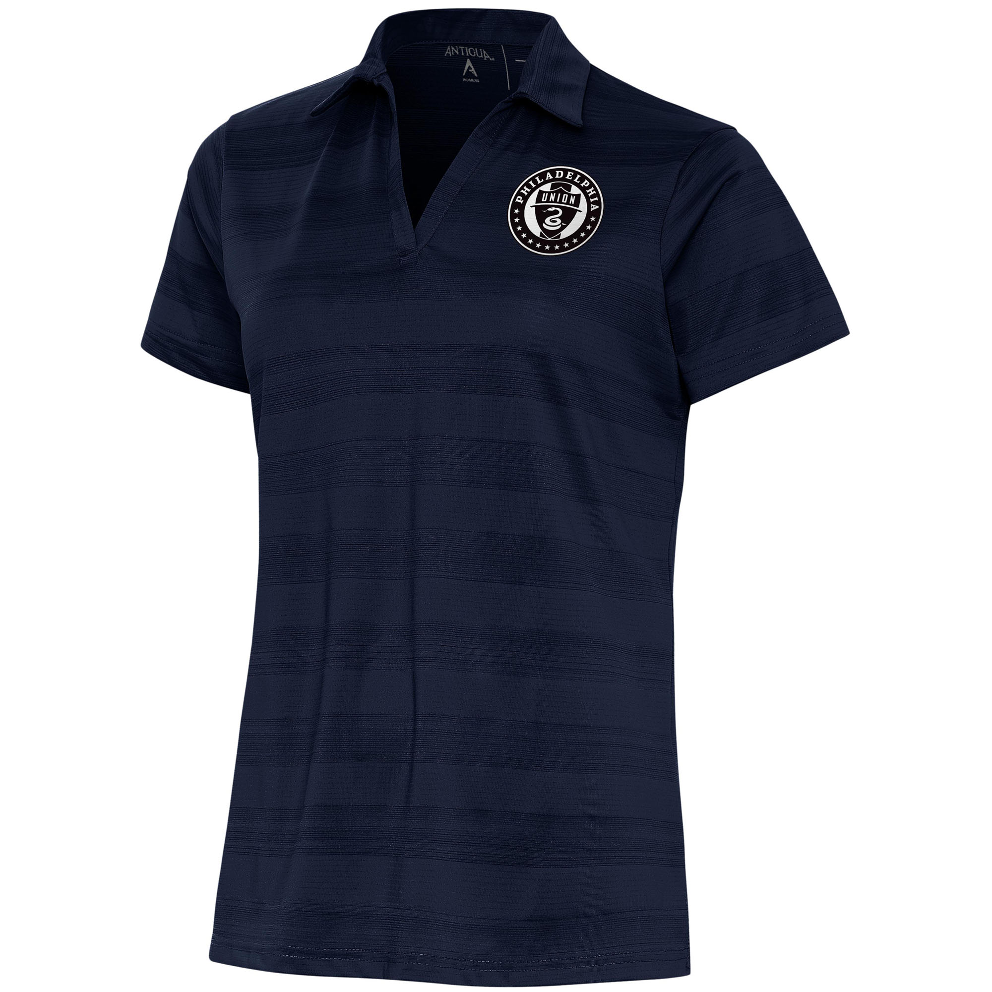 Women's Antigua Navy Philadelphia Union Brushed Metallic Compass Polo