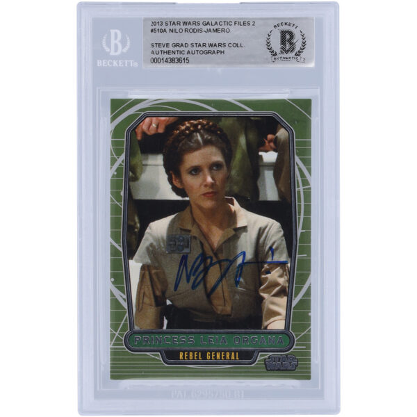 Nilo Rodis-Jamero Star Wars Autographed 2013 Topps Galactic Files 2 #510A BAS Authenticated Card