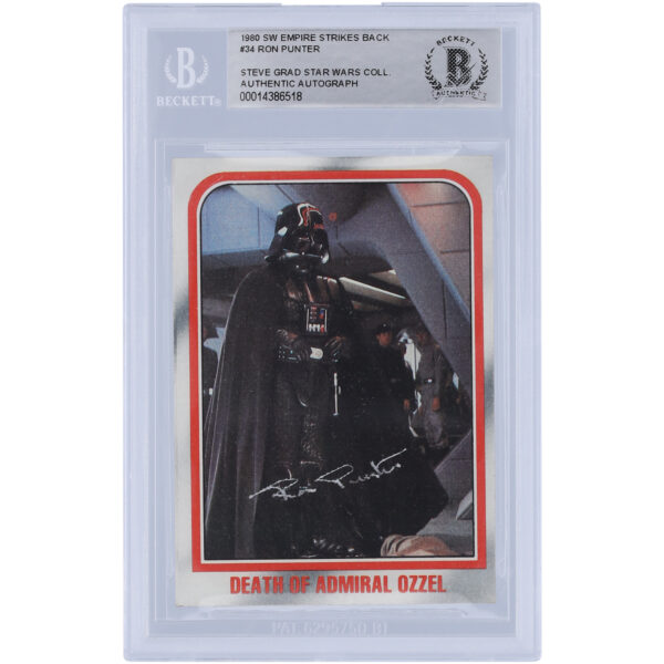 Ron Punter Star Wars Autographed 1980 Topps The Empire Strikes Back #34 BAS Authenticated Card