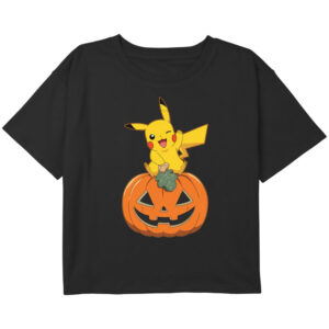 Girls Youth Mad Engine  Black Pokemon T-Shirt