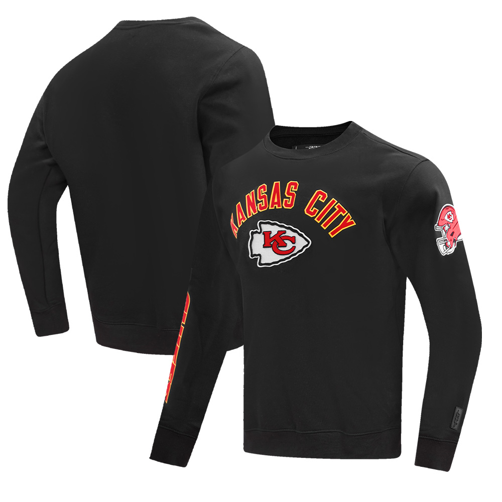 Men's Pro Standard Black Kansas City Chiefs Classic Fleece Pullover Sweatshirt