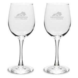 Henderson Community College Two-Piece 12oz. Traditional Wine Glass Set