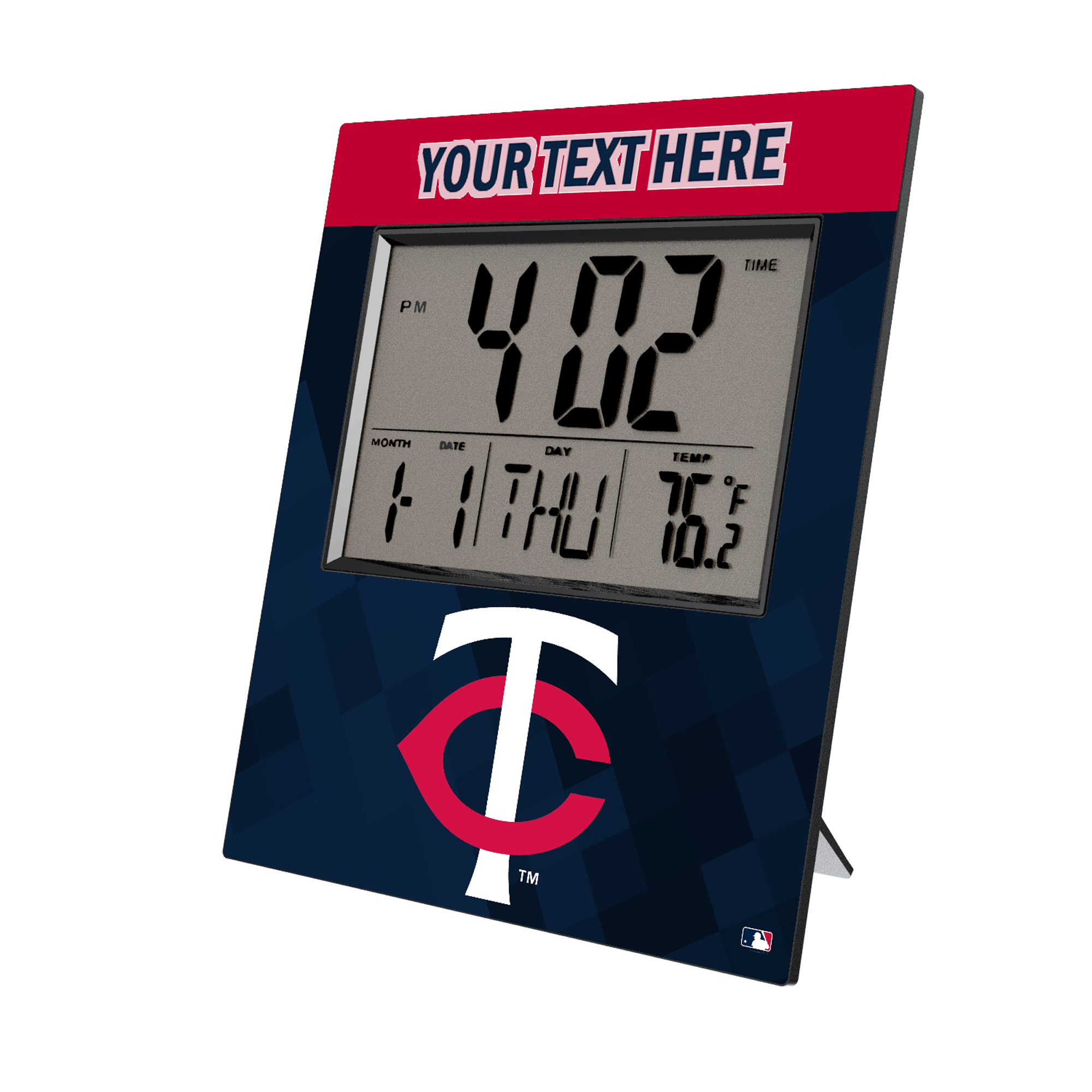 Keyscaper Minnesota Twins Personalized Digital Desk Clock