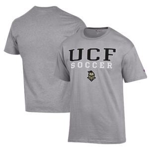 Men's Champion Gray UCF Knights Soccer Stack Logo Powerblend T-Shirt